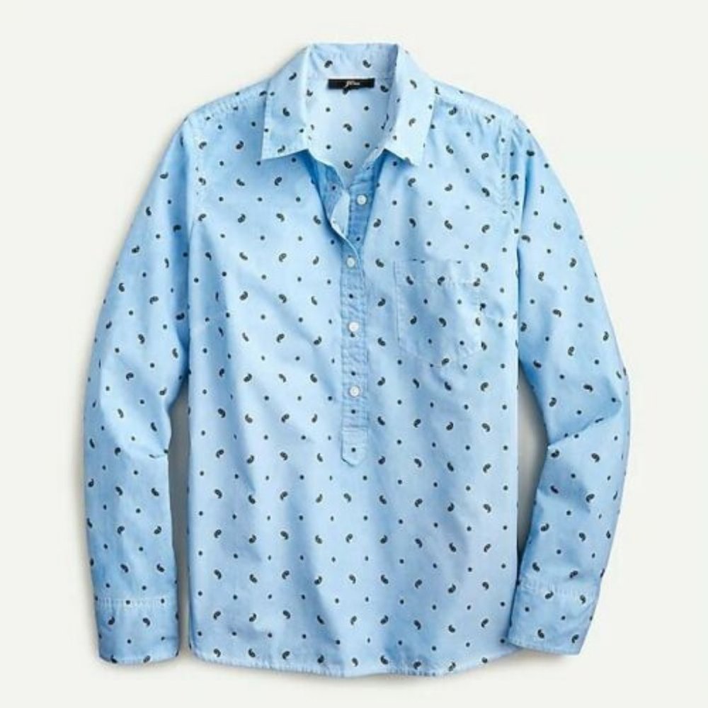 NWT JCREW Classic popover shirt in paisley print